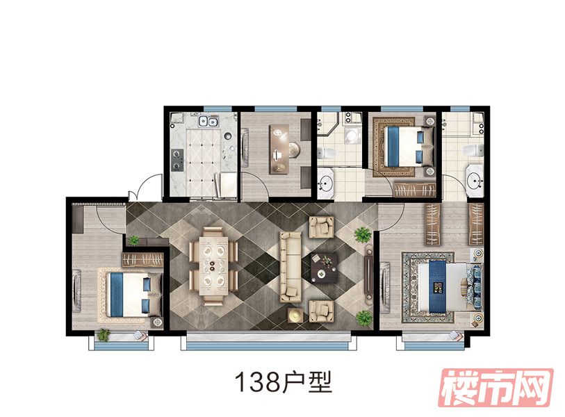 阳光城文澜金岸138户型