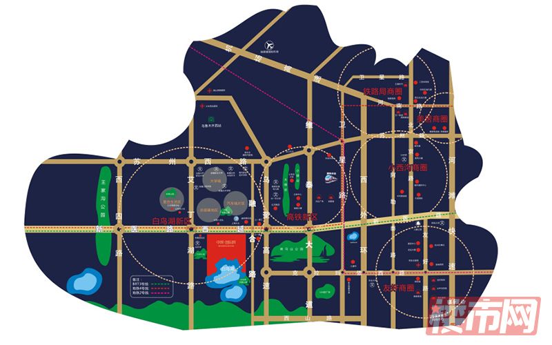 交通图中城国际城交通图