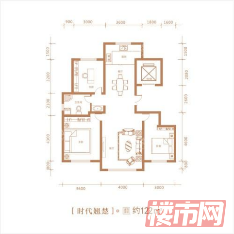 【时代翘楚】建筑面积约122㎡